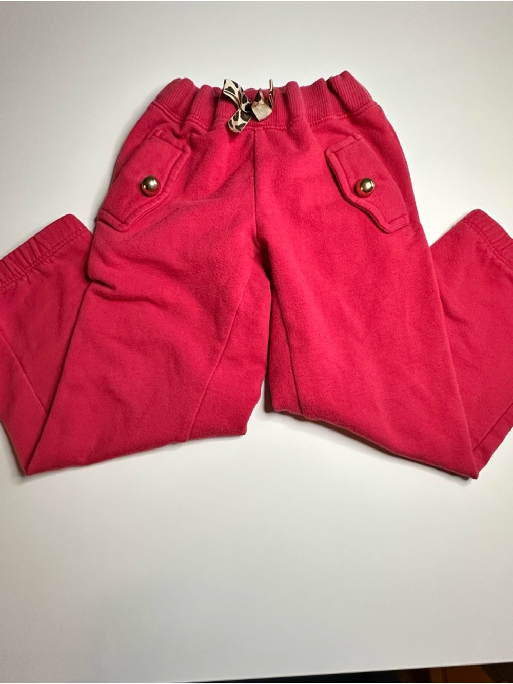 Girls Pink Fleece Jogger Pants 3T
